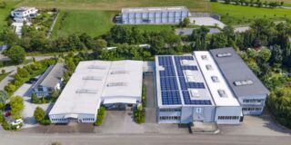 The company premises of R + B Filter in Germany from above